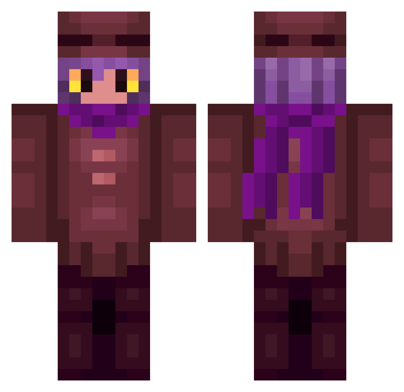 za_c Minecraft skin, front and back view