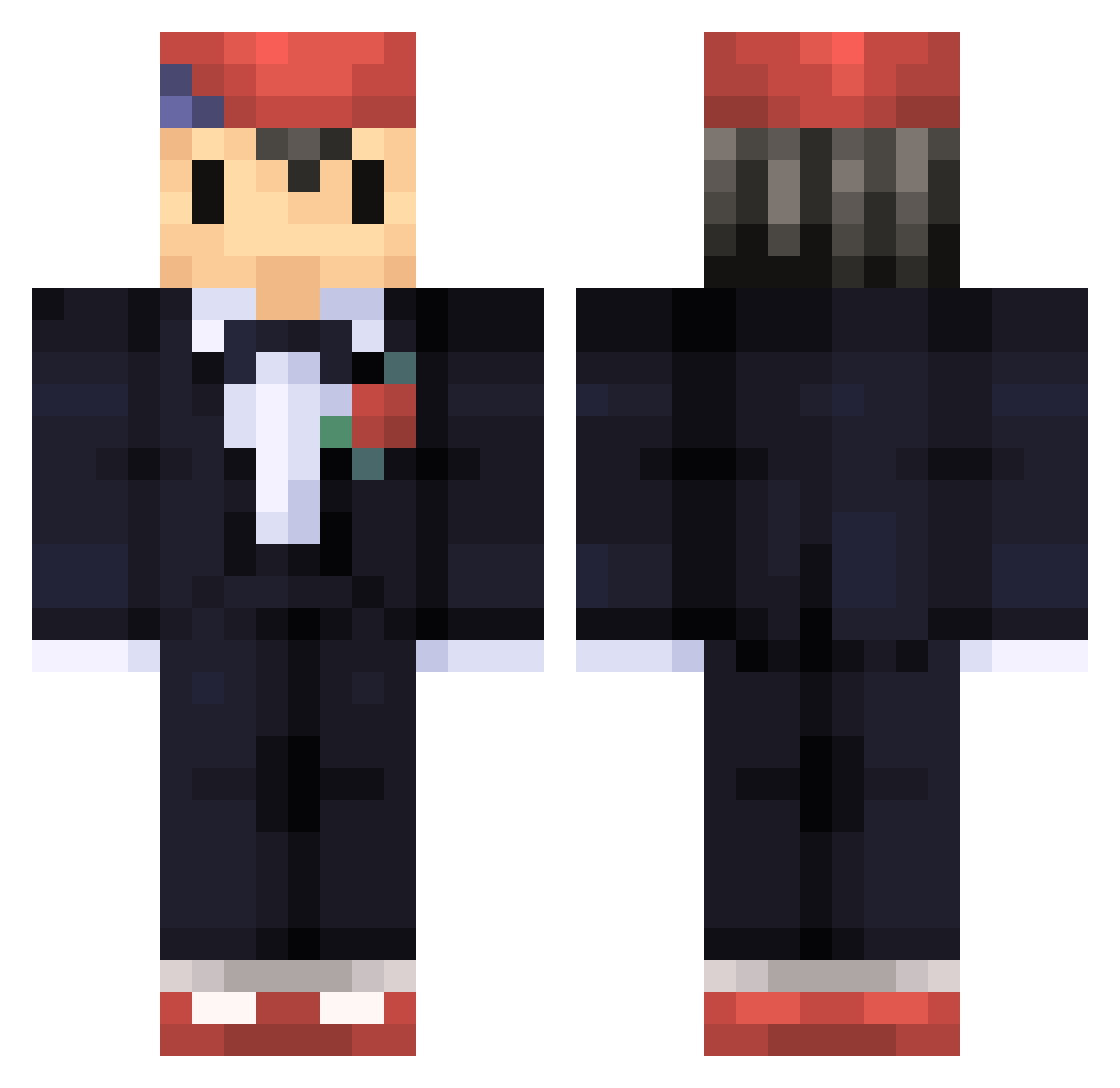 Apvr2003 Minecraft skin, front and back view