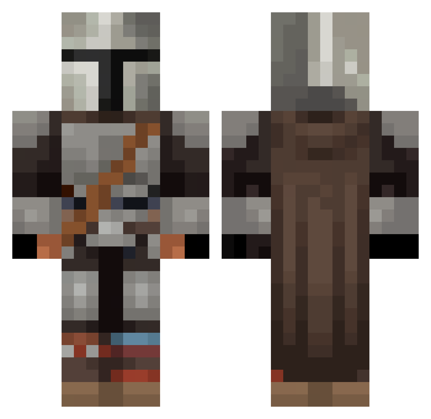 mr_thug0 Minecraft skin, front and back view