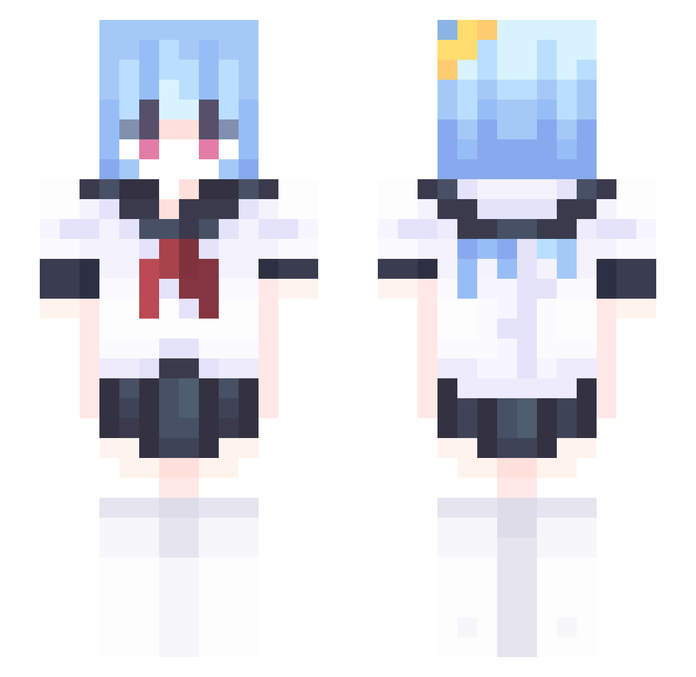 FK_DaddyCorona Minecraft skin, front and back view