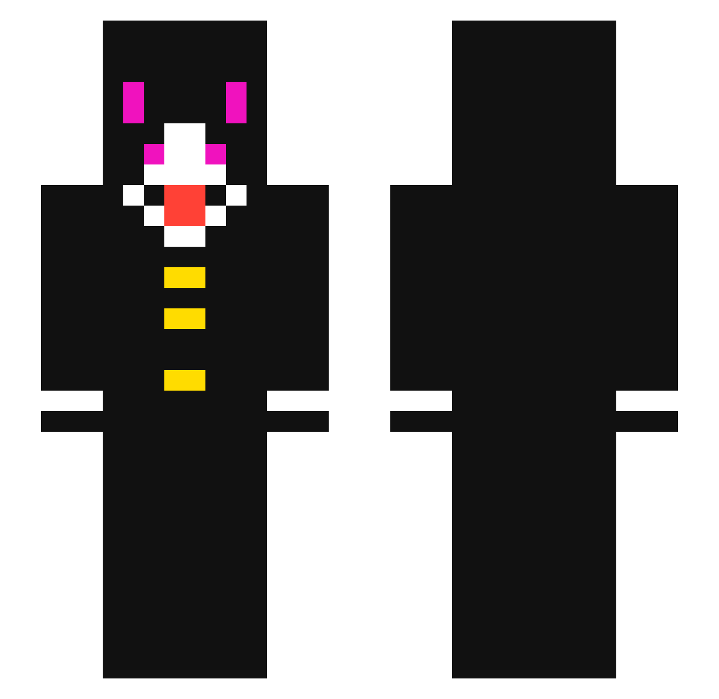 fenris65 Minecraft skin, front and back view