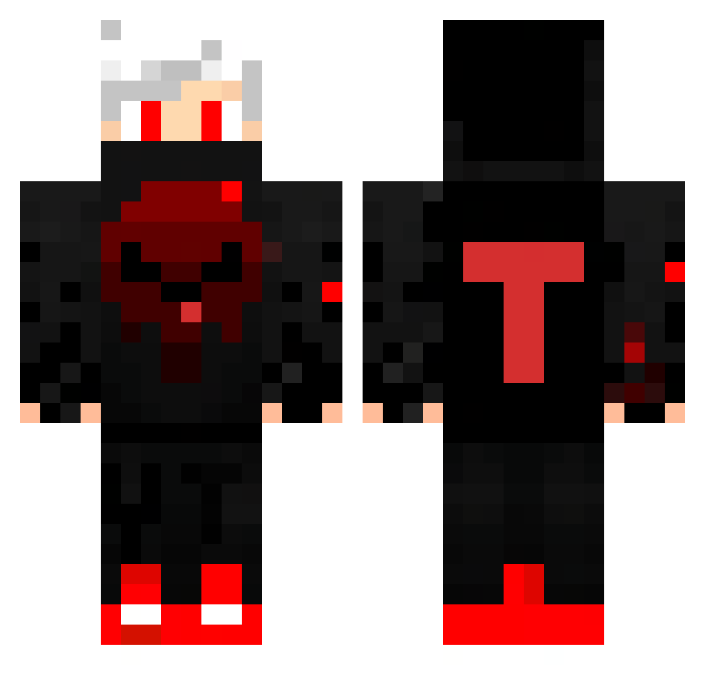 Trix923 Minecraft skin, front and back view