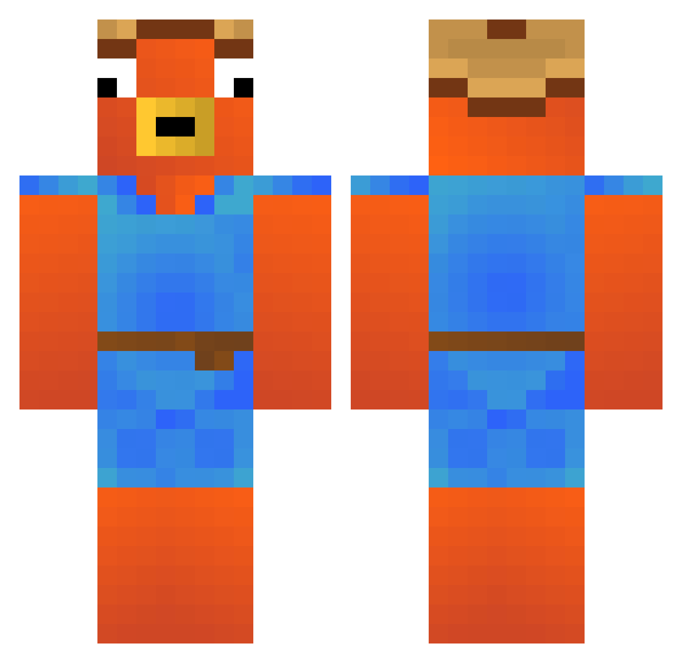 nitter04 Minecraft skin, front and back view