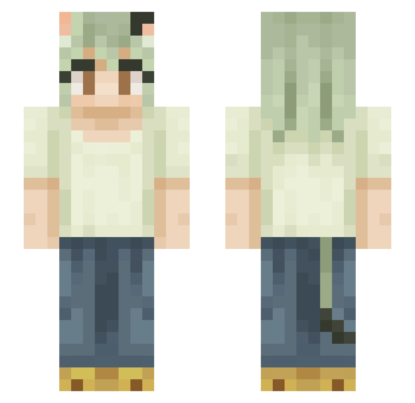 Support_you Minecraft skin, front and back view