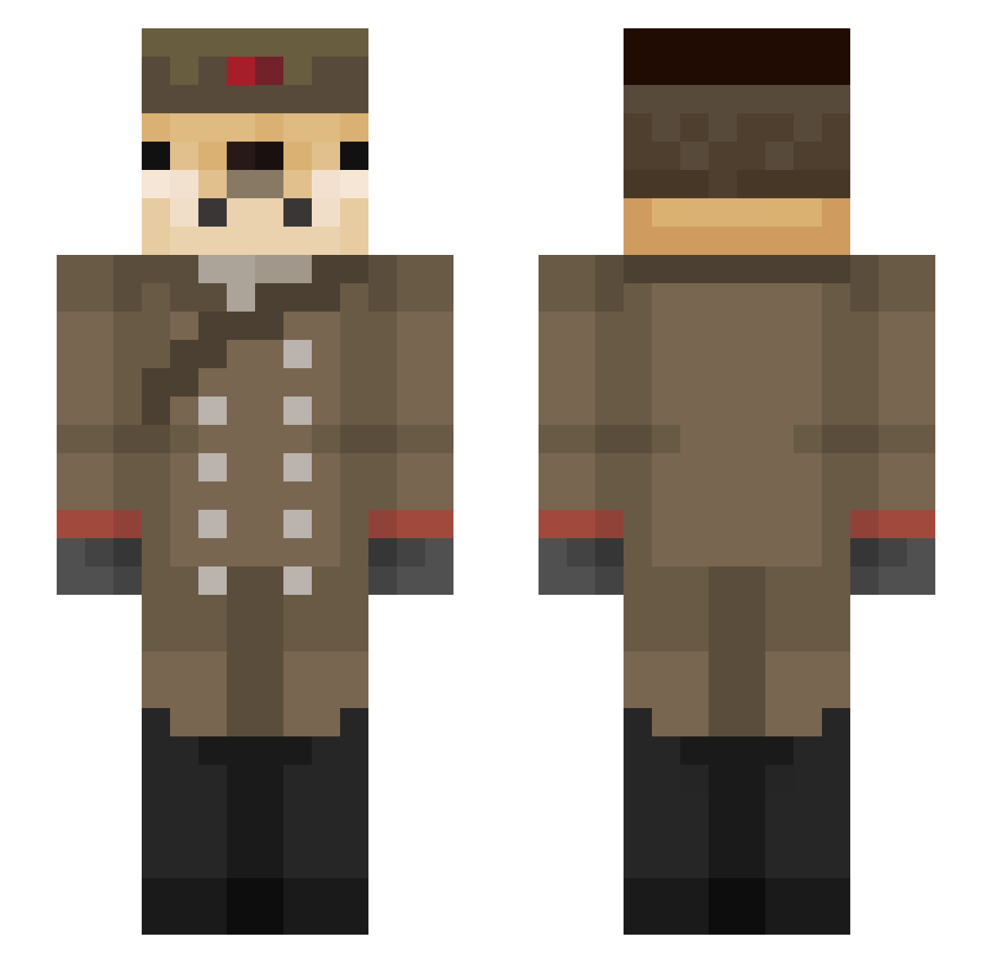 ElectricGold304 Minecraft skin, front and back view