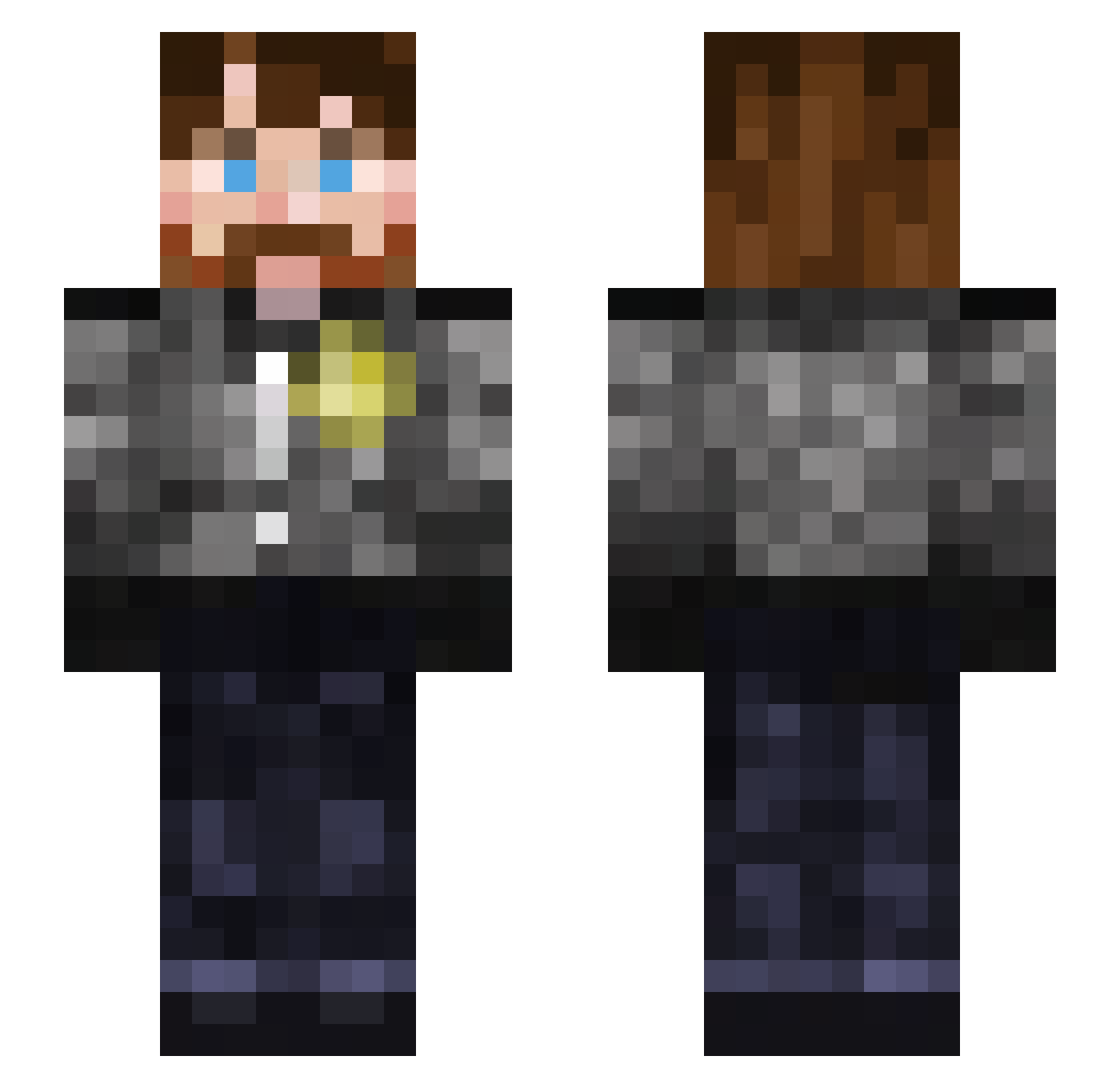 DareRick Minecraft skin, front and back view