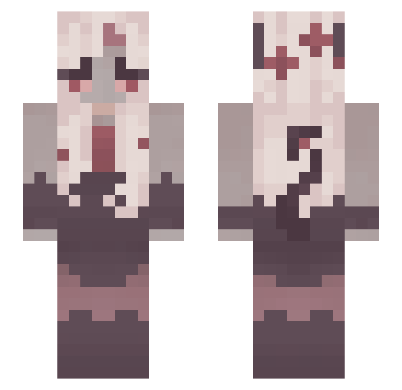 Sh3llynn Minecraft skin, front and back view
