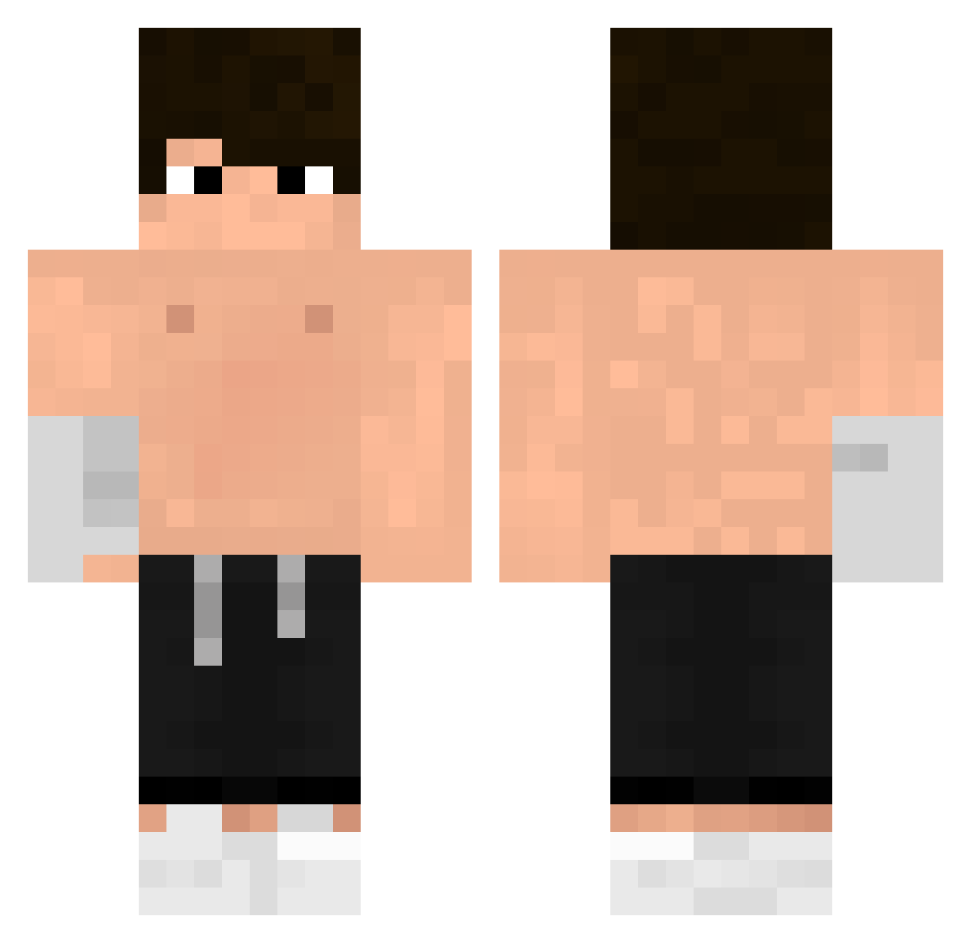 RickRigo Minecraft skin, front and back view