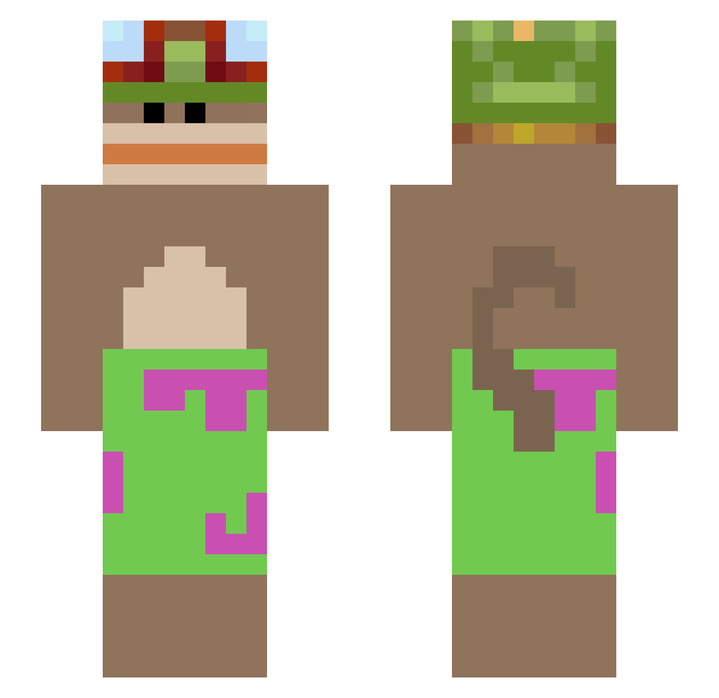 dzigi_hooligans Minecraft skin, front and back view