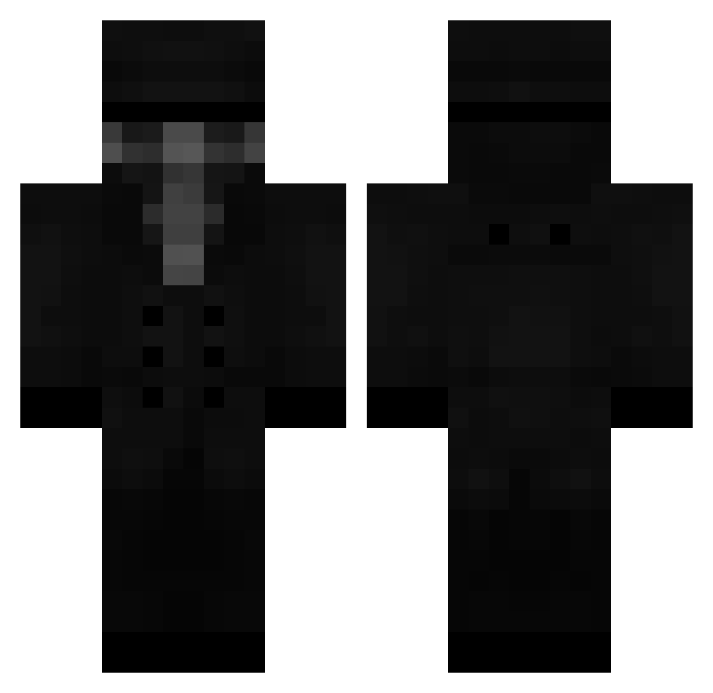 atzqt Minecraft skin, front and back view