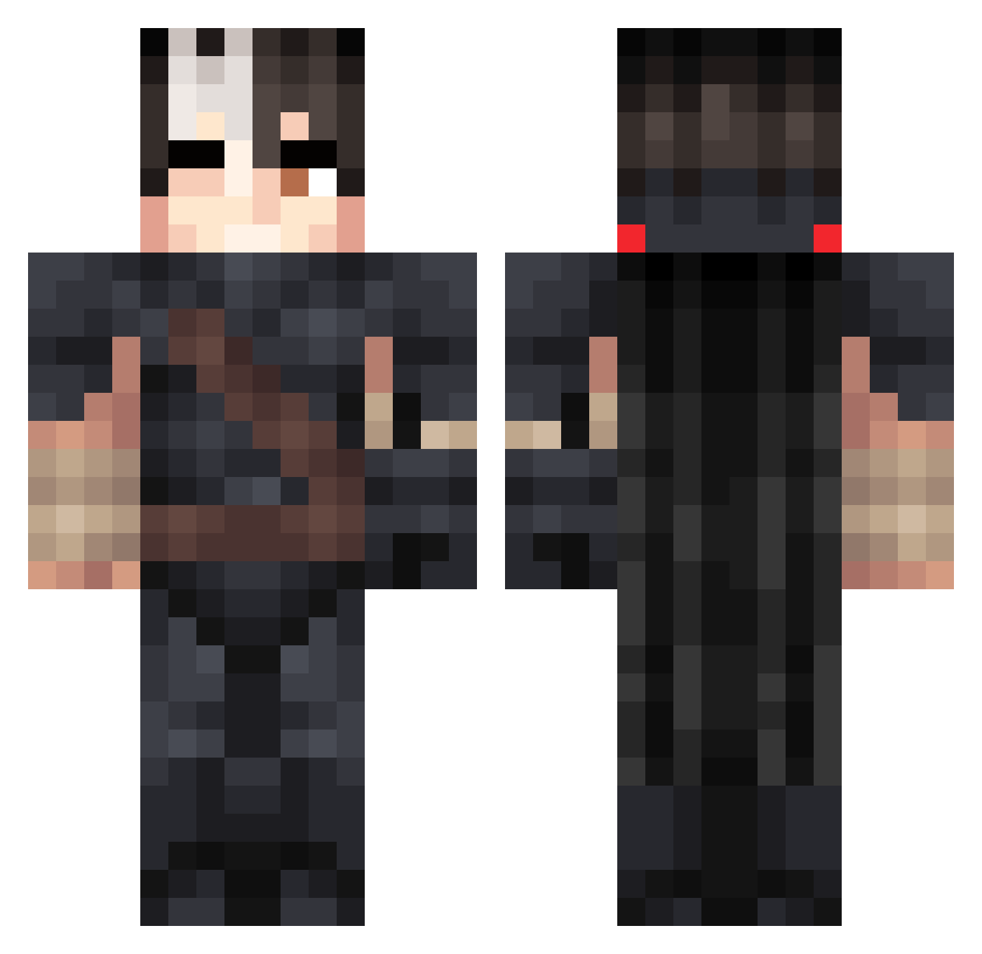 Tiandy77 Minecraft skin, front and back view