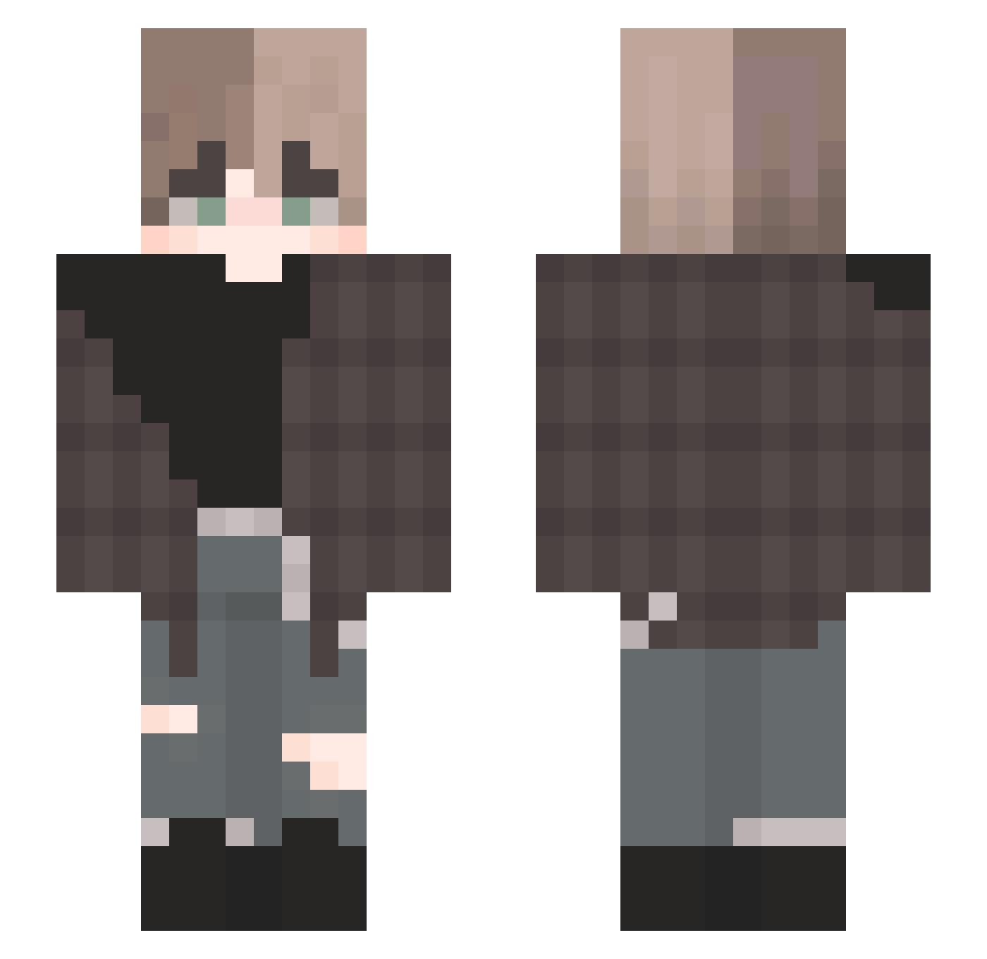 matie500 Minecraft skin, front and back view