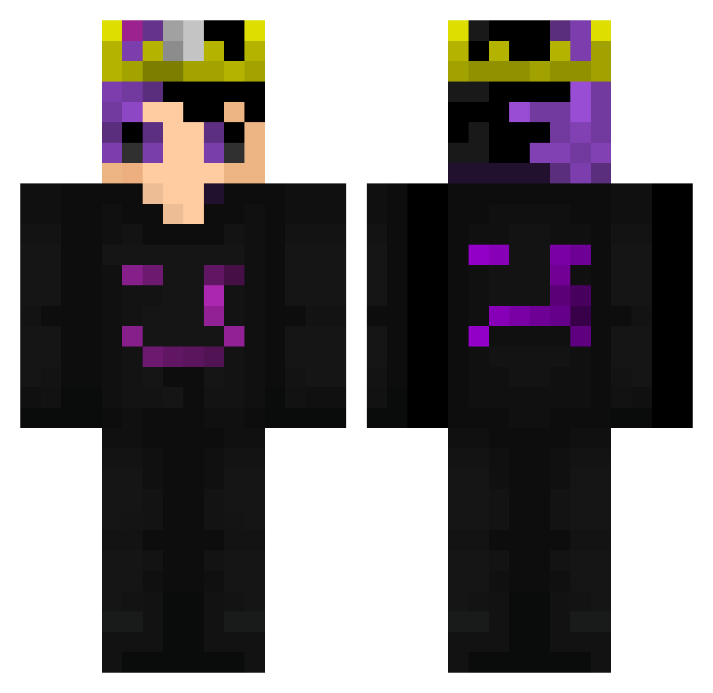 Envenenado2 Minecraft skin, front and back view