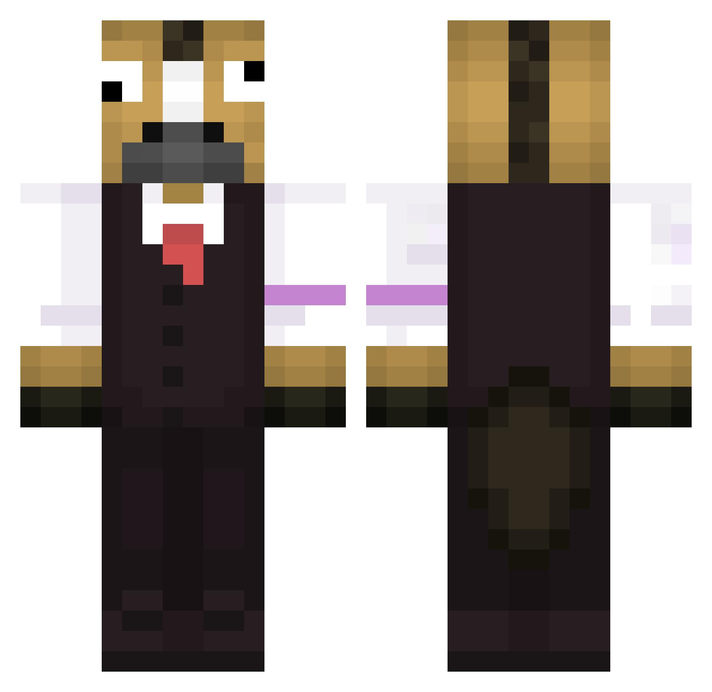 PepitoNarvalo Minecraft skin, front and back view