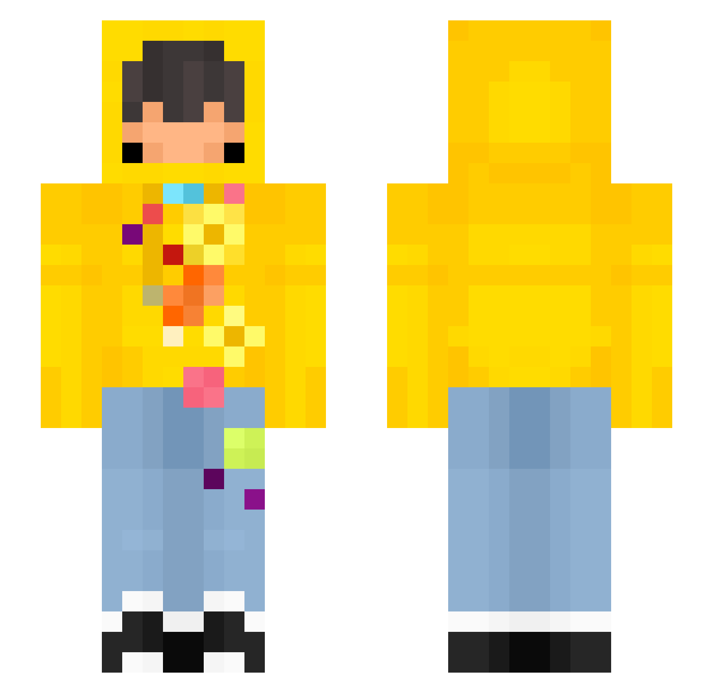 vipapie Minecraft skin, front and back view