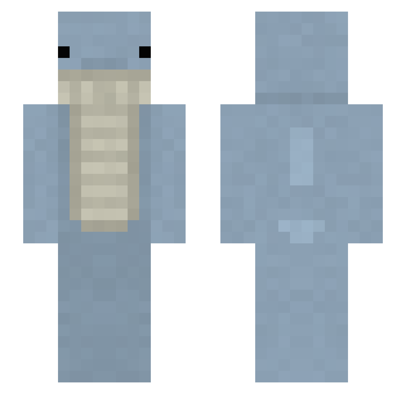 doney Minecraft skin, front and back view