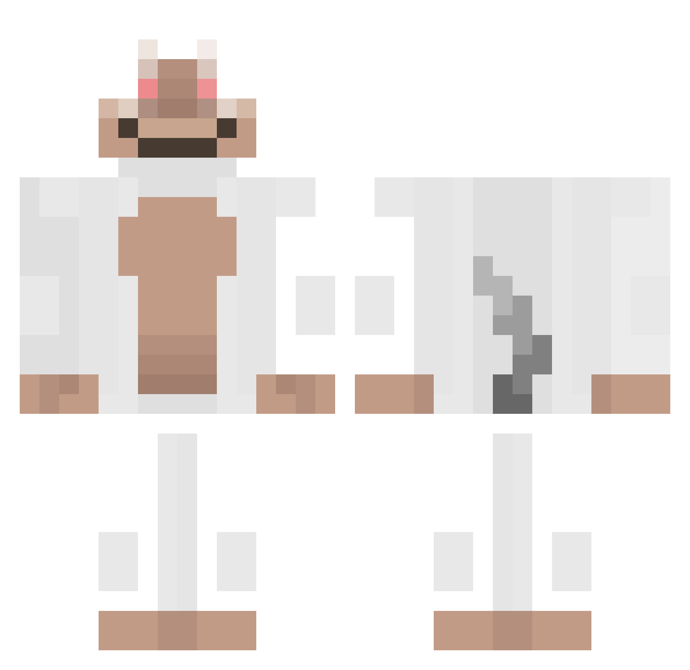 saml0n Minecraft skin, front and back view