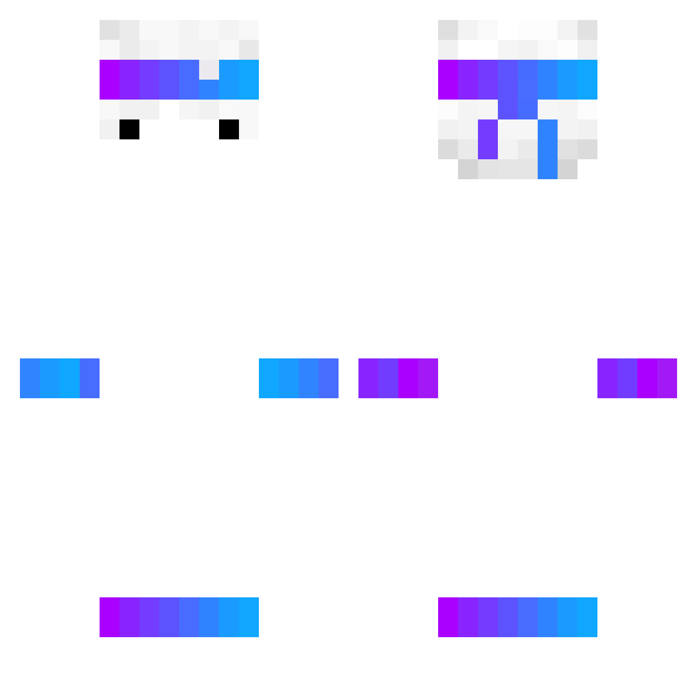 DouYin_CORE Minecraft skin, front and back view