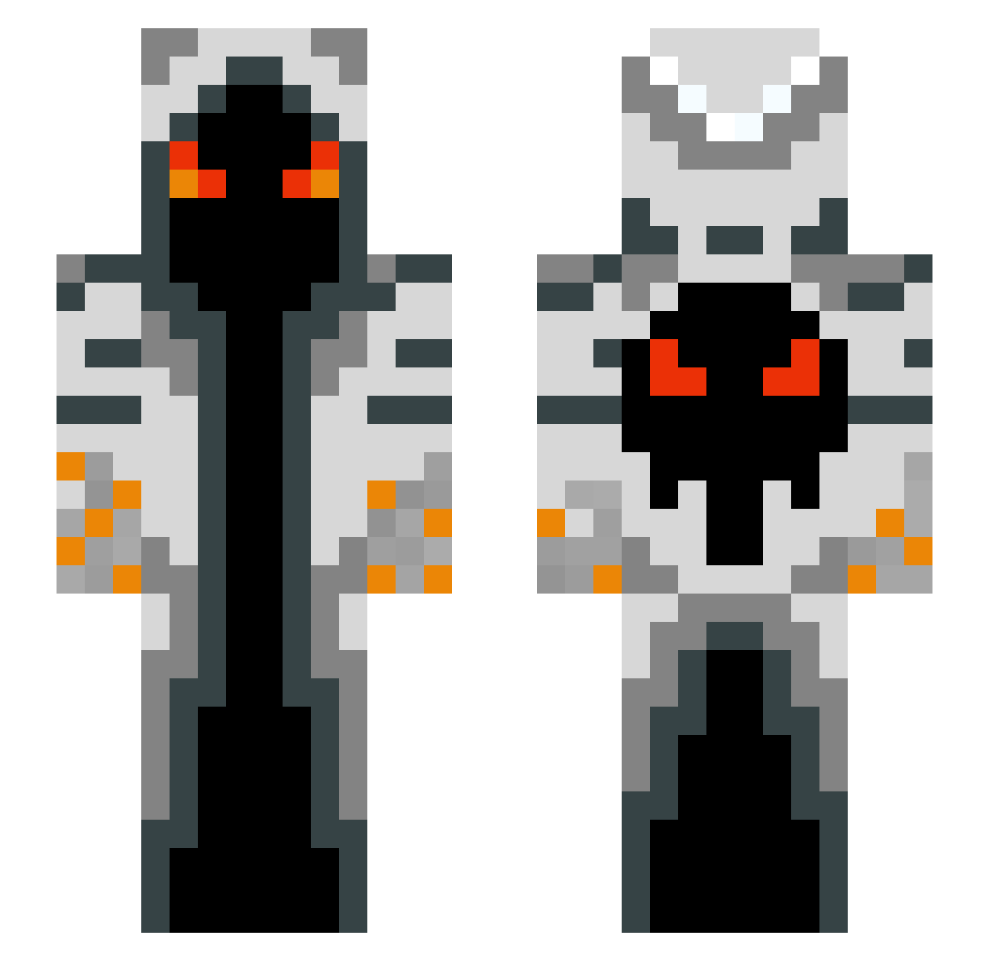 Hammerhard92 Minecraft skin, front and back view