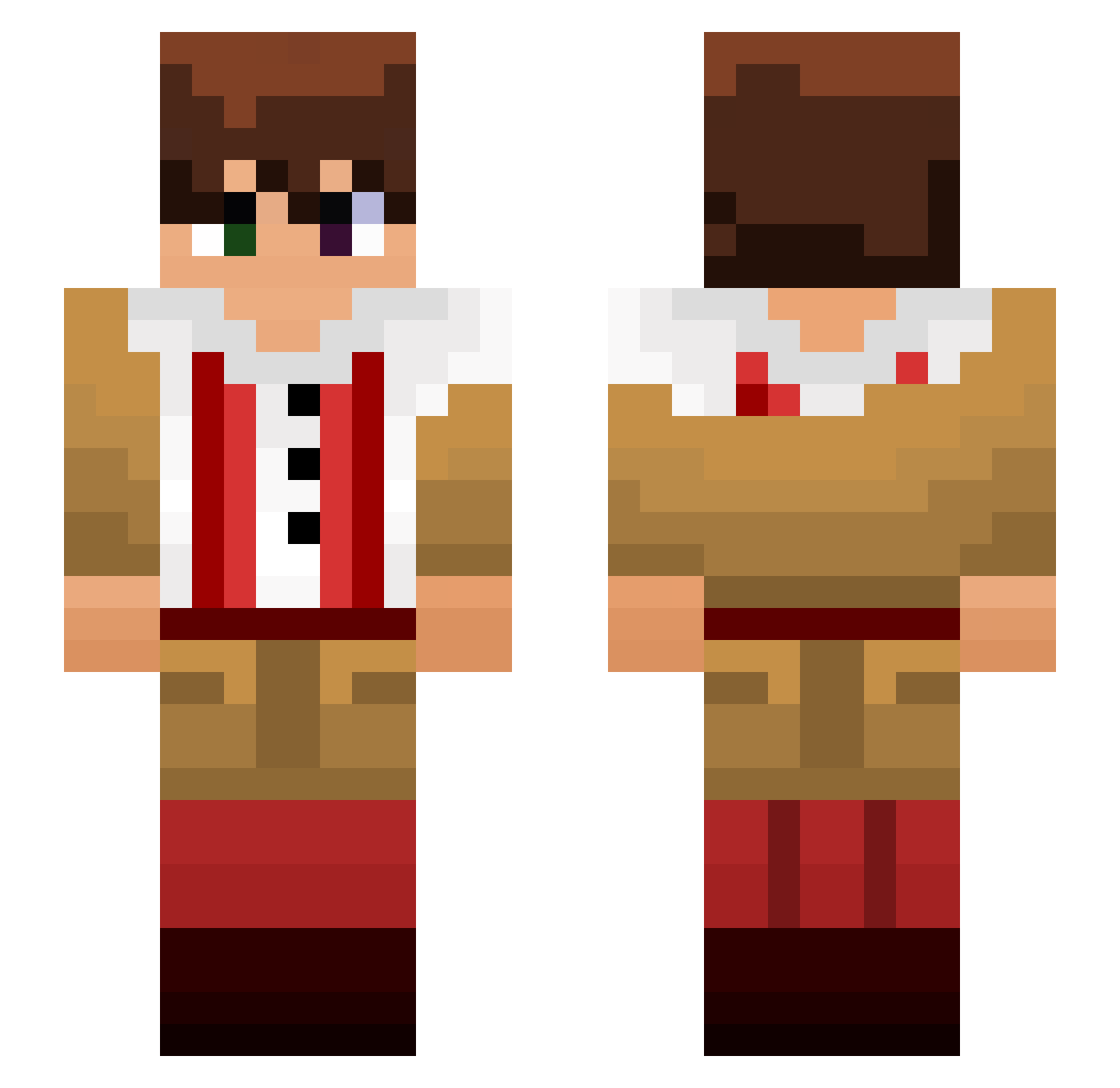 0seph0 Minecraft skin, front and back view