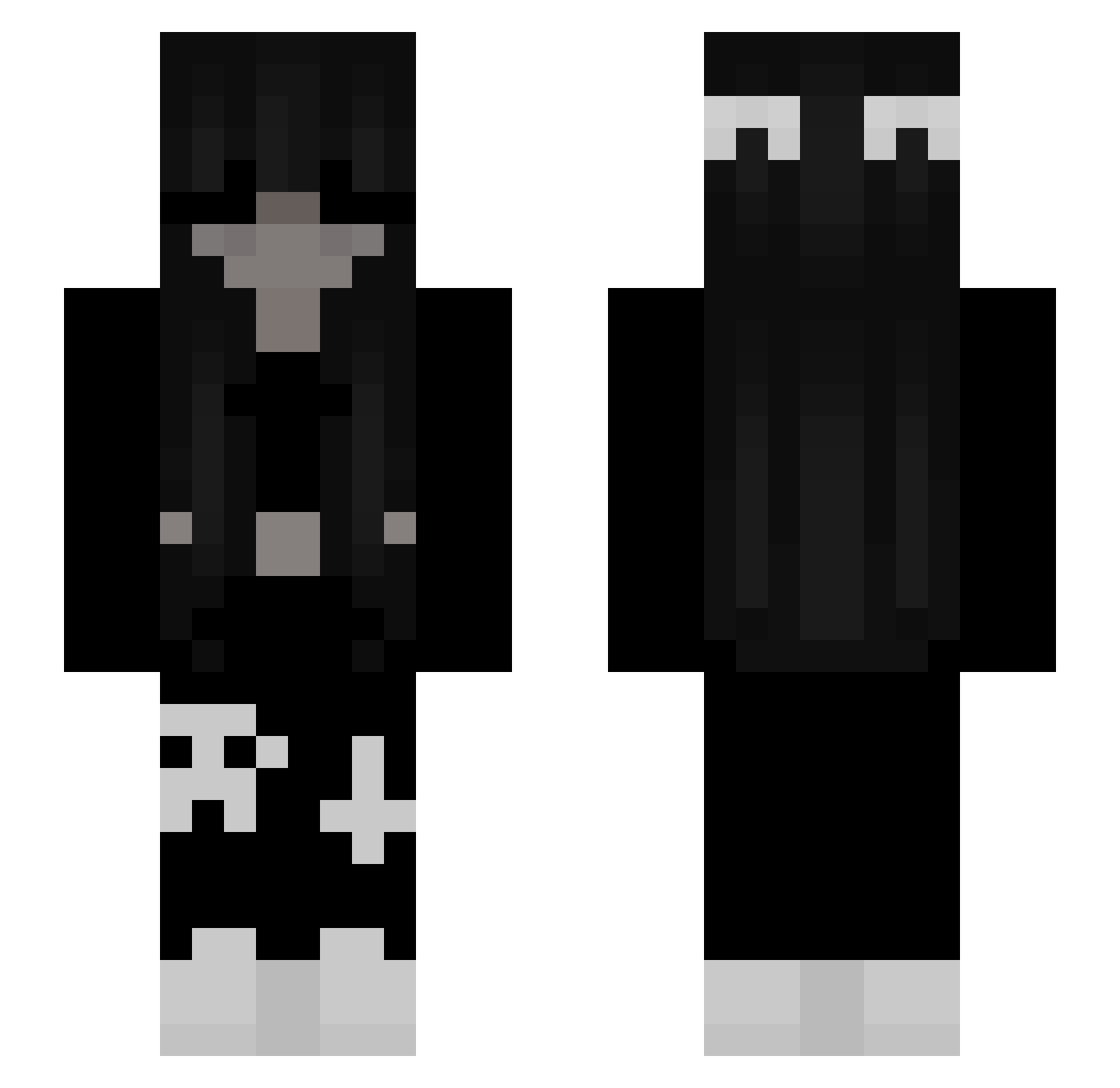poofmelo Minecraft skin, front and back view