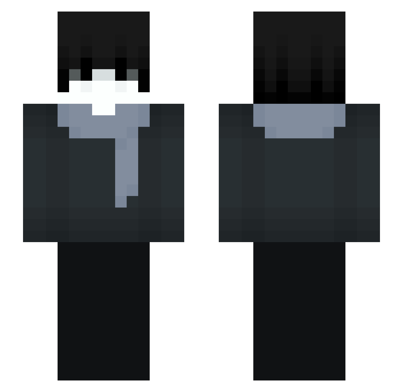 Ziiak Minecraft skin, front and back view