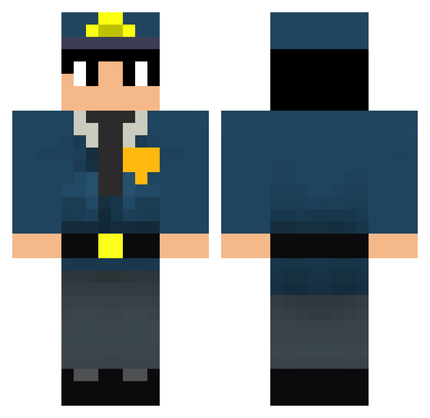 Vireo Minecraft skin, front and back view
