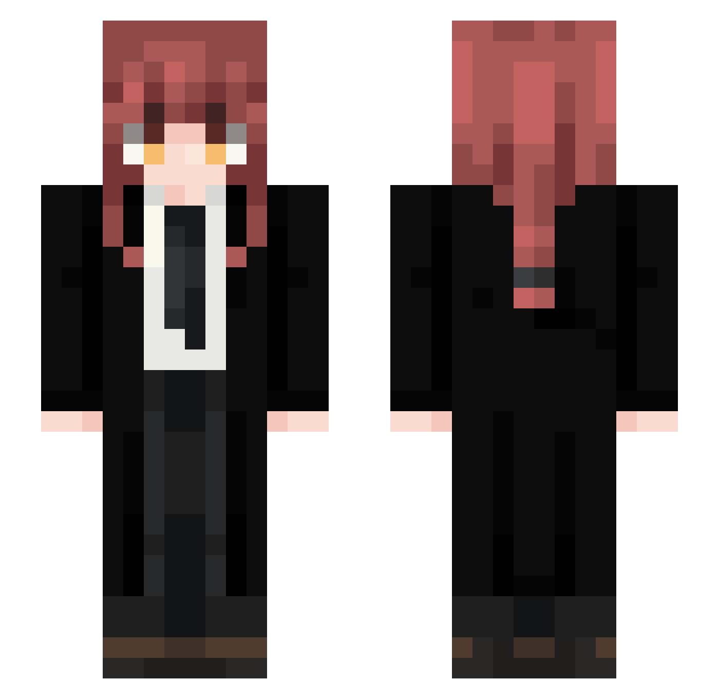 MrSconvolto81 Minecraft skin, front and back view