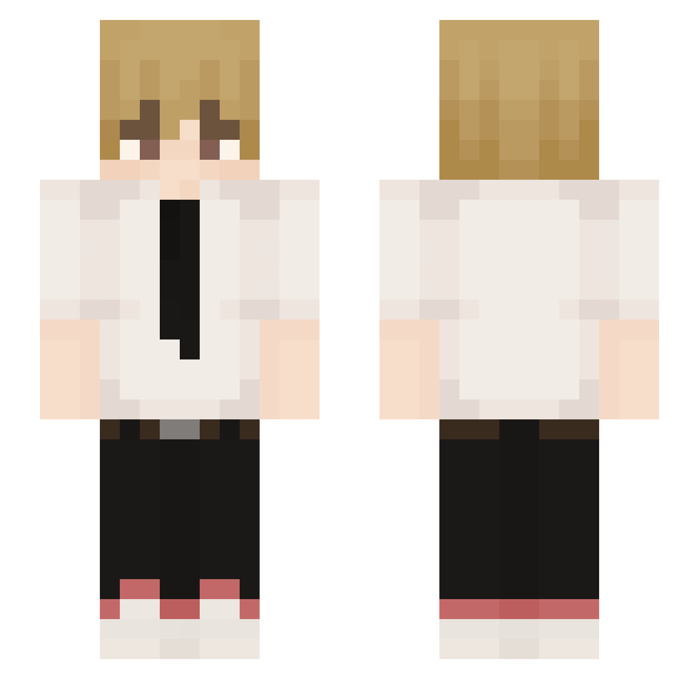 sverhchelik Minecraft skin, front and back view