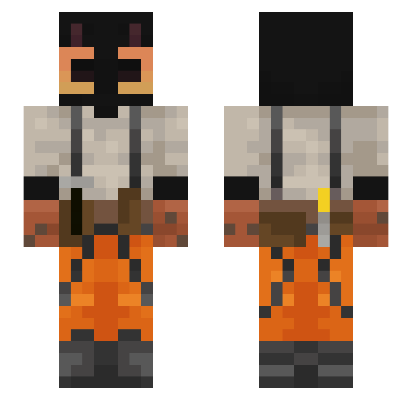 kolko213 Minecraft skin, front and back view