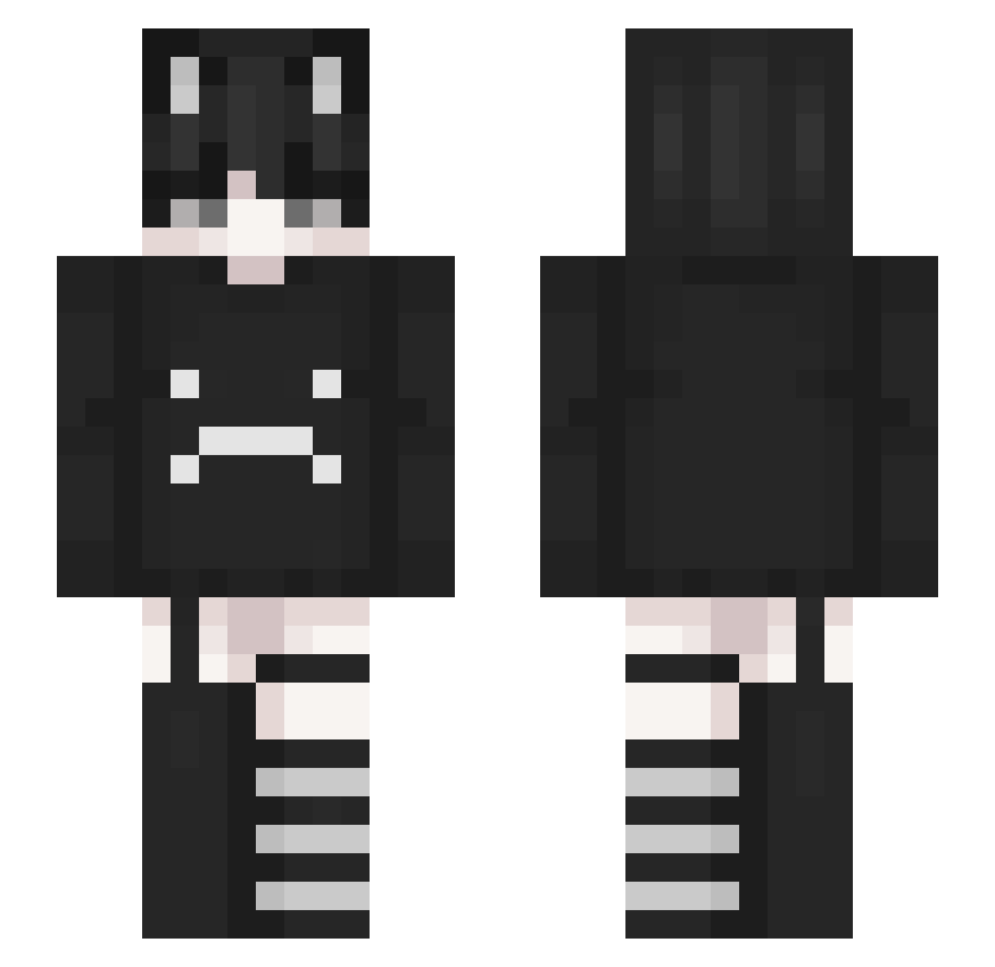 Lun4ris_xx Minecraft skin, front and back view