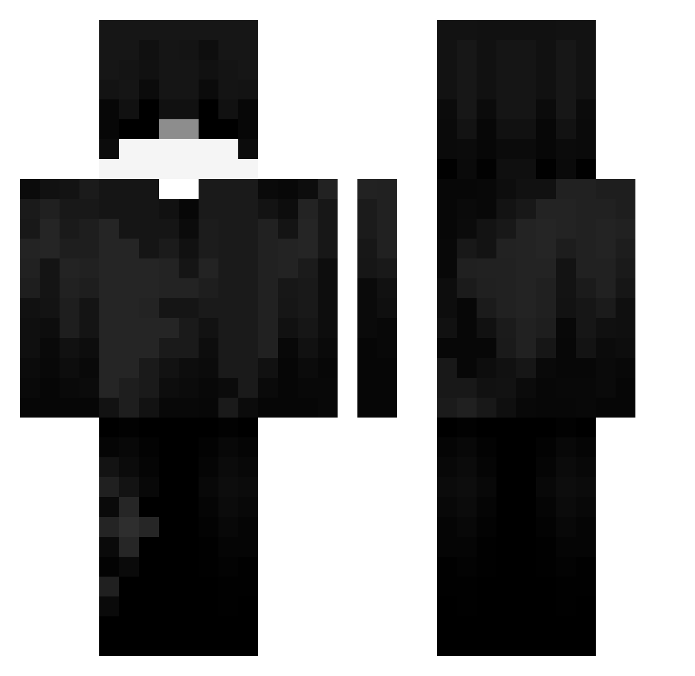 ruksor Minecraft skin, front and back view