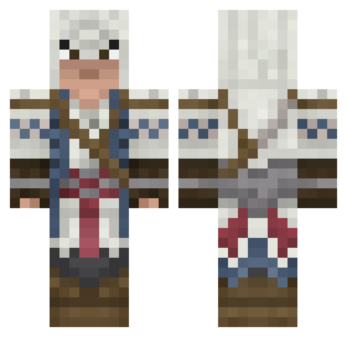 WoDDiE Minecraft skin, front and back view