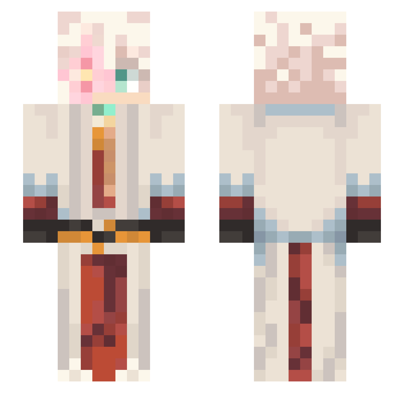 prodrai Minecraft skin, front and back view