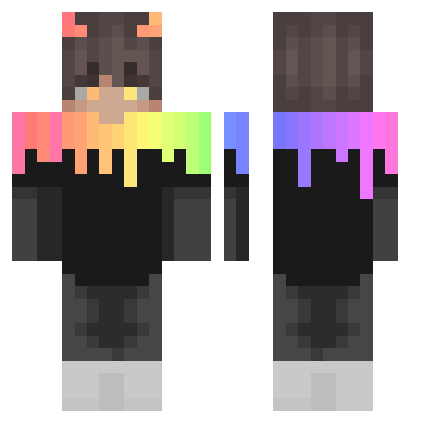 NEFRAND Minecraft skin, front and back view