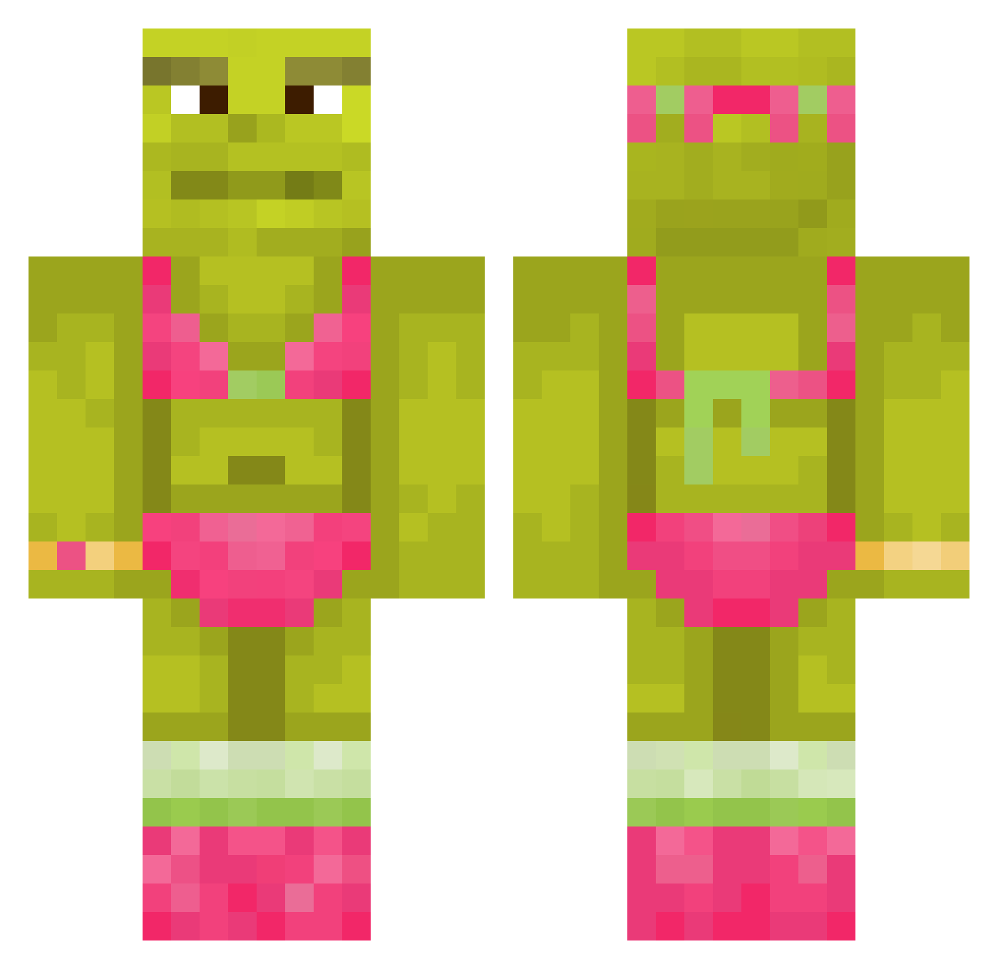 Mikey_47 Minecraft skin, front and back view