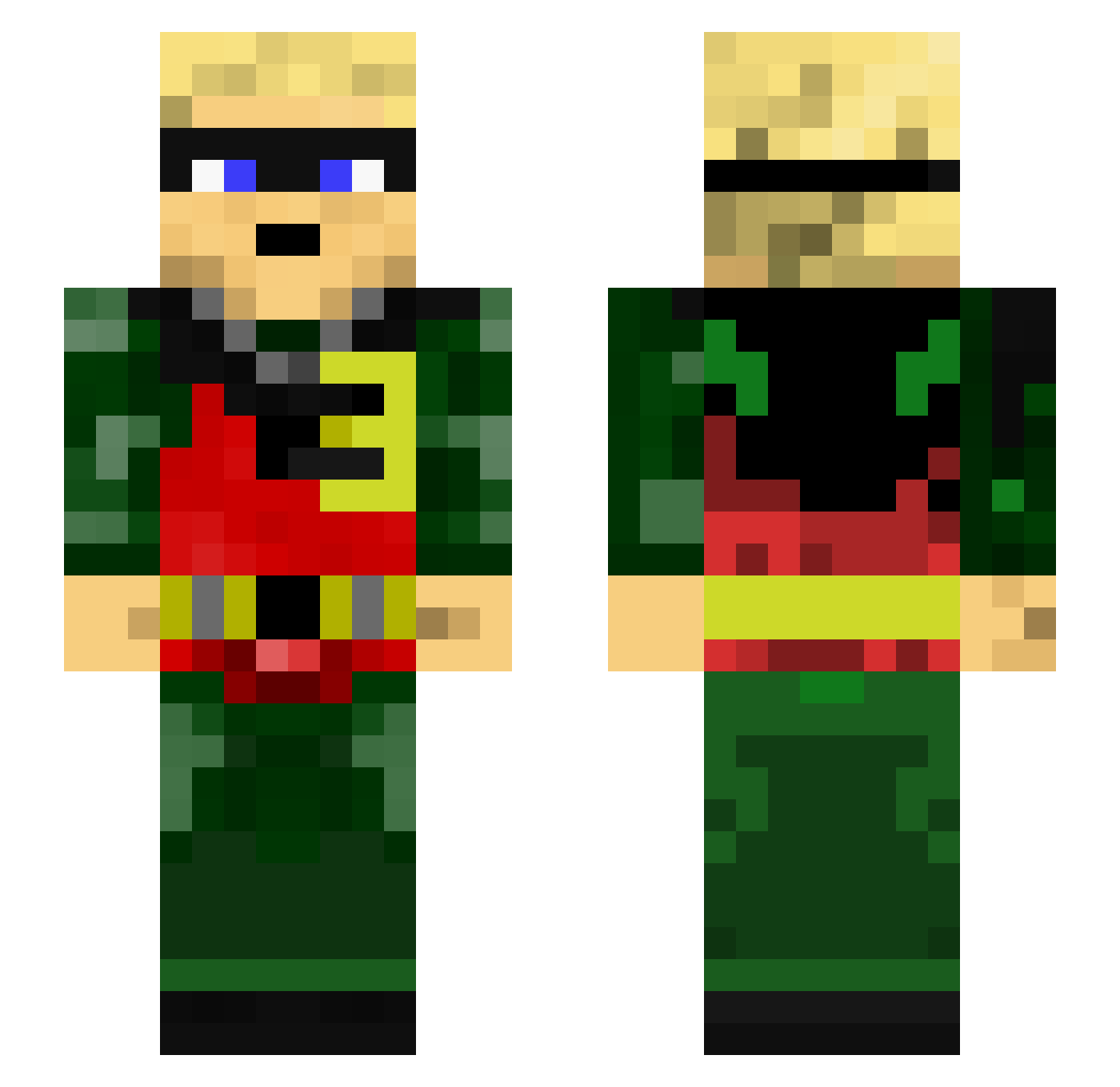 Fosto4100 Minecraft skin, front and back view