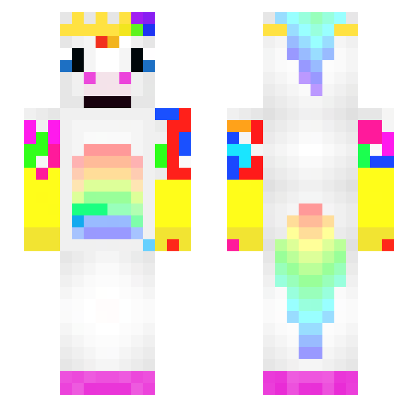 Jarretts1001 Minecraft skin, front and back view