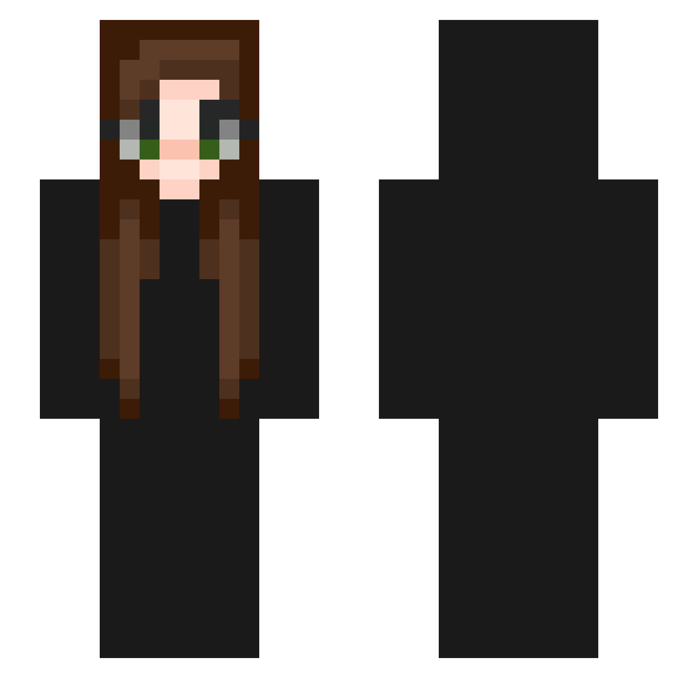 Quirkiest Minecraft skin, front and back view