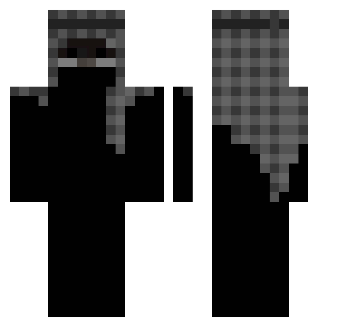 enfuletado Minecraft skin, front and back view