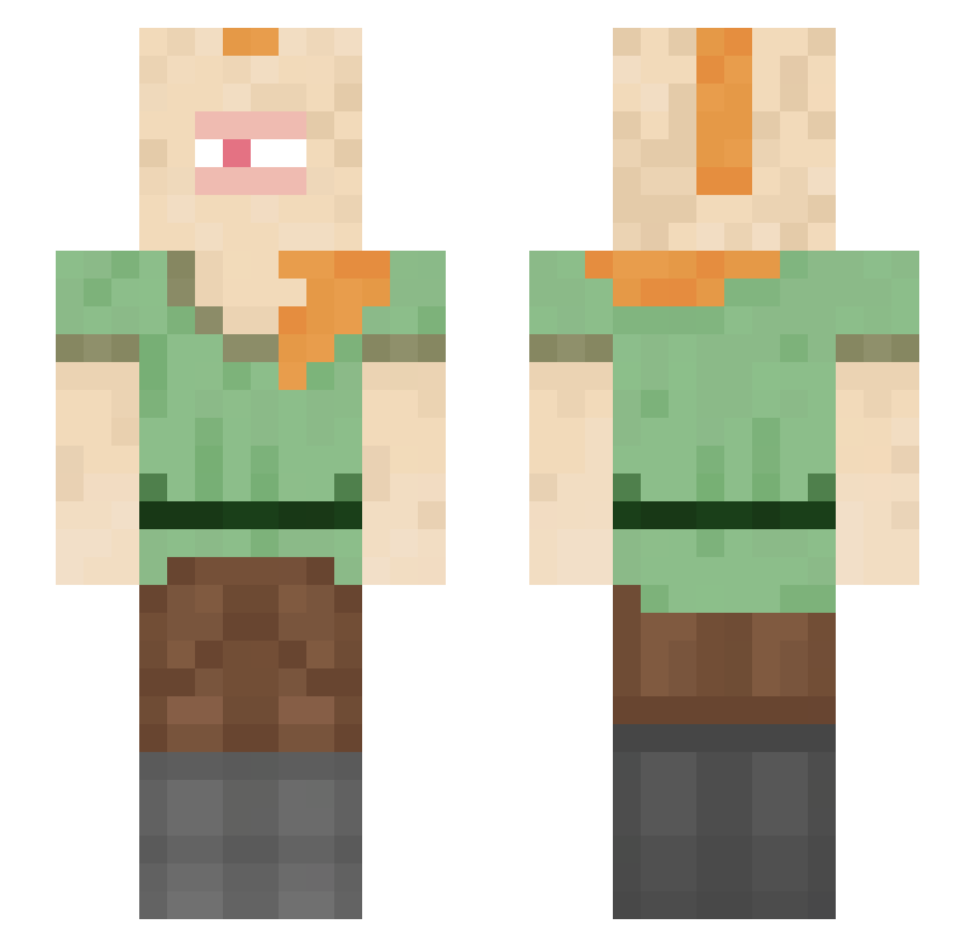 AmethystRat Minecraft skin, front and back view