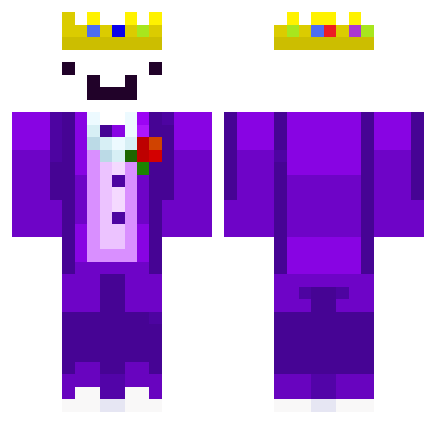 E_Rase Minecraft skin, front and back view