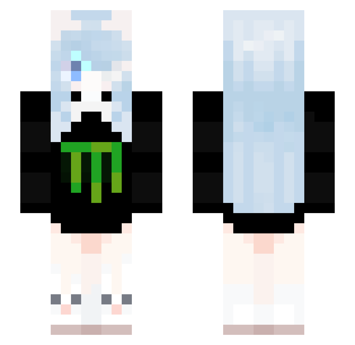 tgurlie Minecraft skin, front and back view