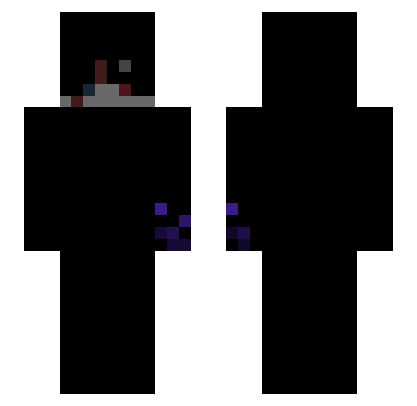 yksebx Minecraft skin, front and back view