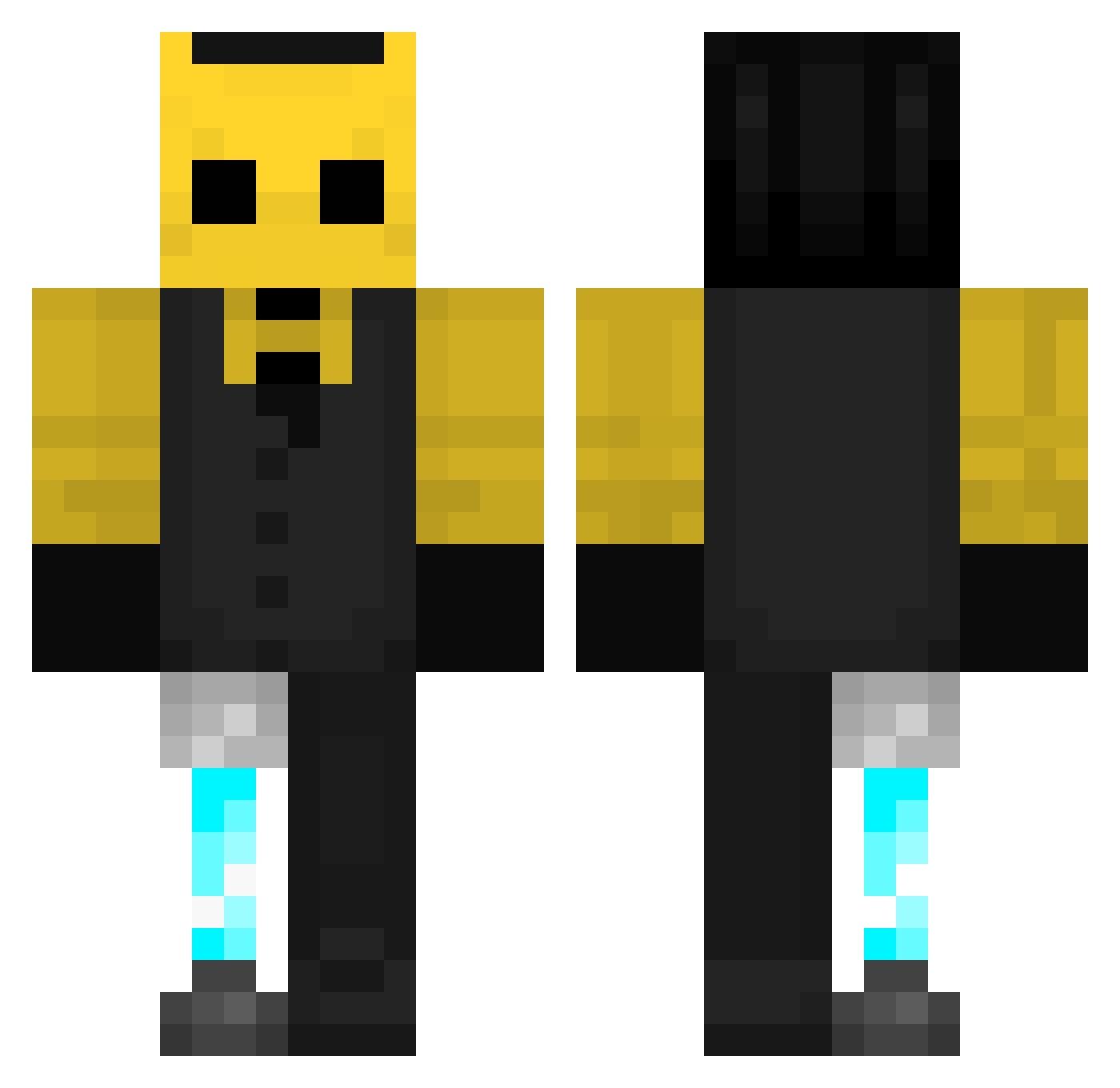 Enchant4Cash Minecraft skin, front and back view