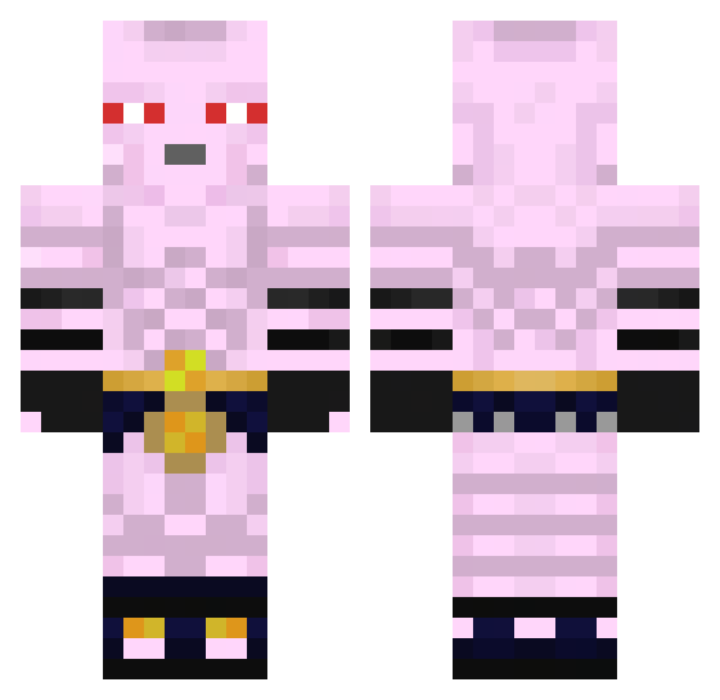 ZeiranHiocui Minecraft skin, front and back view