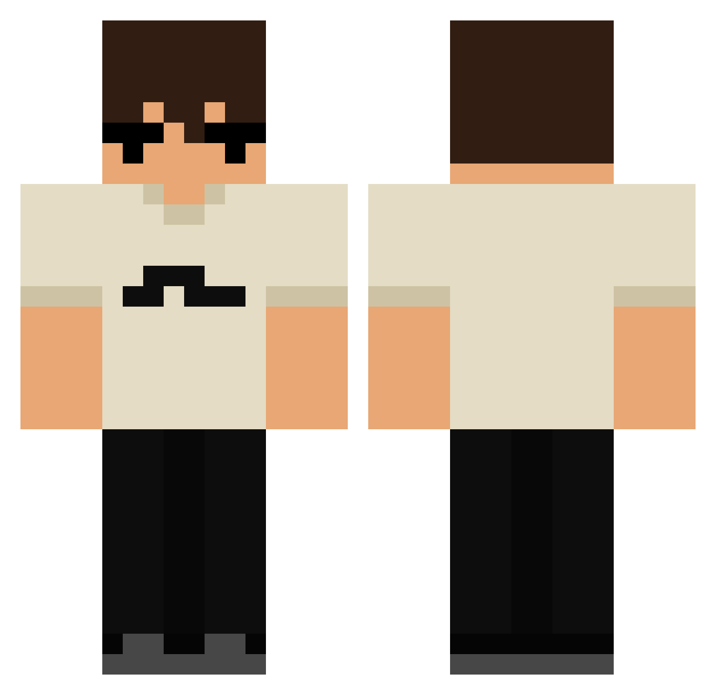 TheKrakenGM Minecraft skin, front and back view