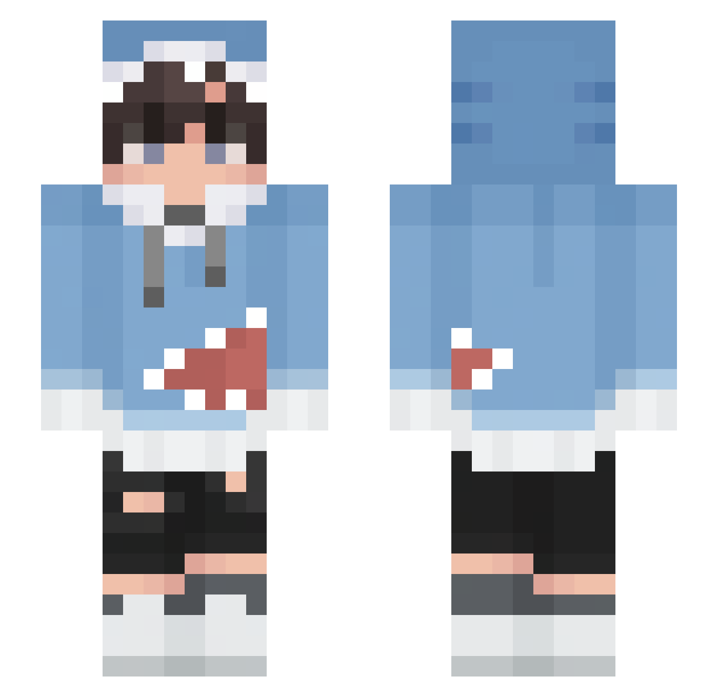 cf_silly Minecraft skin, front and back view