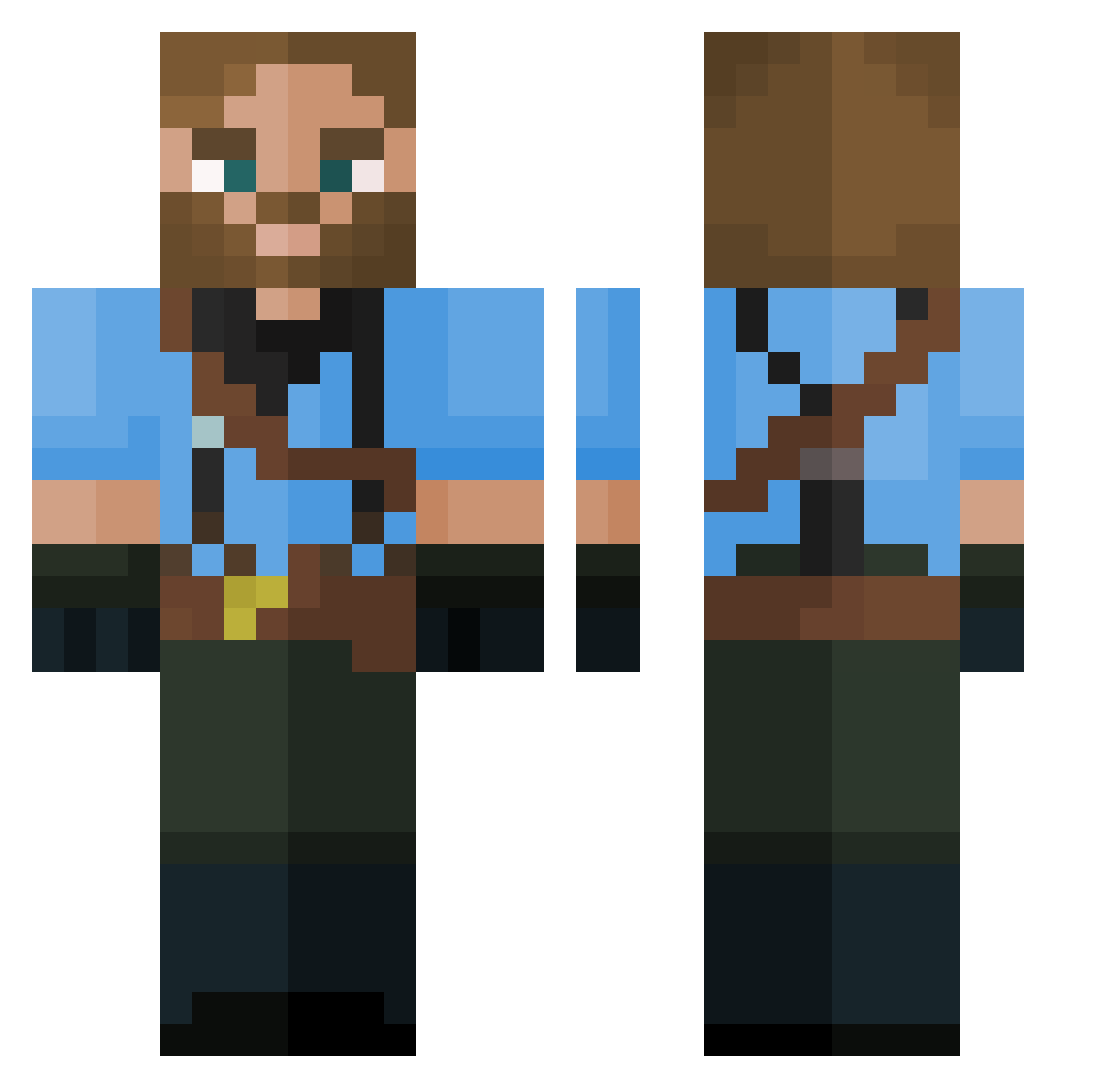 Cyph3r22 Minecraft skin, front and back view