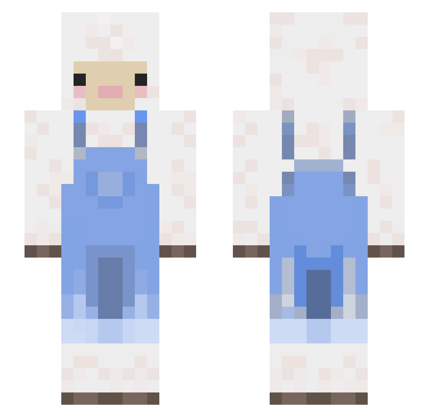 Whomp212 Minecraft skin, front and back view